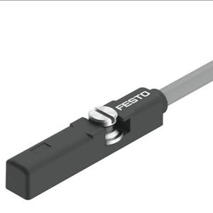 Capteur de proximité magnéto-résistif Fes-to SDBT-MSB-1L-PU-K-2-LE, PNP N/O 3 fils, 10-30 V CC, câble PUR 2 m, IP67/IP68 - Product Image 1