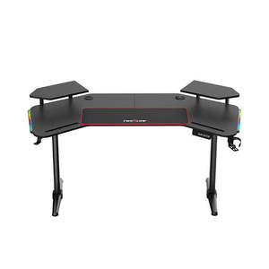 Alta qualità moderna manuale regolabile <span class=keywords><strong>scrivania</strong></span> da Computer Cool RGB illuminazione LED Gaming Desk - Product Image 3