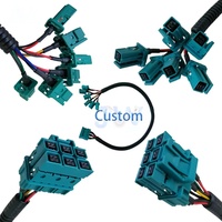 Harness Kabel Otomotif Kustom Dengan Adaptor Konektor Teal Kabel Panjang Kustom untuk Elektronik Kendaraan