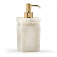 Ensemble de distributeurs de savon carrés en polyrésine pour salle de bain d'hôtel de luxe
