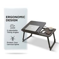 Bureau d'ordinateur portable pliable en plastique réglable en hauteur, amovible et portable, avec support de table d'étude pour la maison et le bureau