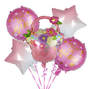 Set de 5 Globos de Aluminio para el Día de la Madre, Corona de Flores, <span class=keywords><strong>Delantal</strong></span>, Globos para Decoración de Fiesta de Cumpleaños de Mamá - Product Image 6