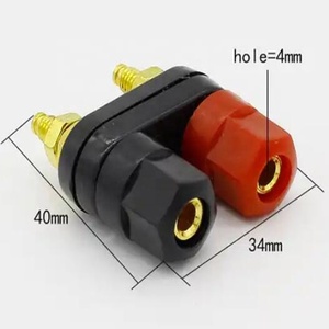 Conectores tipo banana Terminales de pareja Conector rojo y negro Amplificador Terminal Binding Post Banana Speaker Plug Jack - Product Image 5
