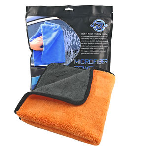 Serviette en microfibre certifiée OEKO-TEX pour le lavage de voiture, absorbante, séchage rapide, sans peluches, en polaire corail - Product Image 1