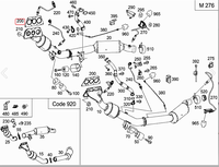 Joint d'étanchéité de collecteur d'échappement en acier inoxydable de haute qualité pour Mercedes Benz M276 OE 2761420180