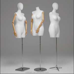 <span class=keywords><strong>Mannequin</strong></span> de vitrine pour <span class=keywords><strong>femme</strong></span> corpulente, <span class=keywords><strong>taille</strong></span> plus, blanc, en PP, partie supérieure du corps - Product Image 3