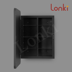 Gabinete con Espejo <span class=keywords><strong>y</strong></span> Marco, Espejo Impermeable para Montar en la Pared, para <span class=keywords><strong>Almacenamiento</strong></span> de Medicamentos, Gabinete de Baño de Gran Capacidad, Montaje Empotrado - Product Image 4