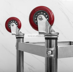 Plan de travail <span class=keywords><strong>en</strong></span> acier inoxydable avec chariot de récupération des déchets, équipement de cuisine pour restaurant et hôtel - Product Image 4