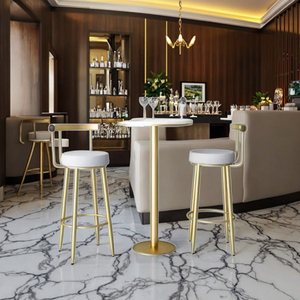 Cao Hiện Đại Giá Rẻ Phân Ghế Bar Đồ Nội Thất Cho Bàn Bar Ghế Nhà Cao Bắc Âu Kim Loại Luxury Gold Velvet Kitchen - Product Image 4