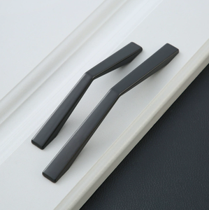 Hardware Accessories Zinc Alloy <strong>Black</strong> Handle Furniture Cabinet <strong>Doors</strong> Drawers Wardrobe Cabinet Handles - Product Image 4