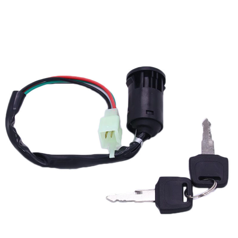 4-Контактный Выключатель зажигания с 4 проводами для Sunl Roketa Kazuma, китайское производство, 50 куб. См, 70 куб. См, 90 куб. См, 110 куб. См, 125 куб. См, квадроцикл, кроссовый велосипед, карманный велосипед