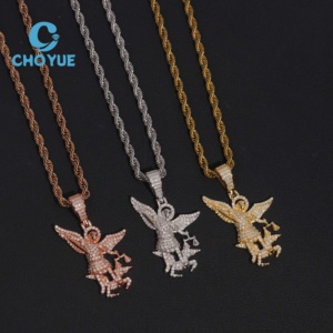 Colgantes de Plata de Ley 925 de Alta Calidad con Corona de Moissanita Puntiaguda de Jesús, Joyería Hip Hop Iced Out Unisex con Certificado GRA - Product Image 2