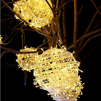 3D Weihnachts kugel Runde Kugel Motiv Ball Lichter für Outdoor Indoor Party Event Hängende Baum Weihnachts dekoration