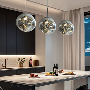 Hậu Hiện Đại Đèn chùm thủy tinh sáng tạo dung nham treo đèn cho cửa hàng quần áo biệt thự Duplex sống ăn uống ánh sáng mặt dây chuyền - Product Image 4