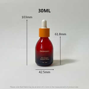 Nouvelle conception, flacon en verre plat de 30 ml pour huile essentielle et sérum, avec compte-gouttes, pour huile capillaire et soins de la peau - Product Image 2