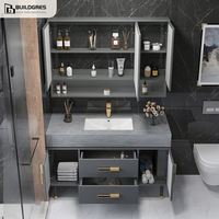 Buildgres Armoire de salle de bain élégante Rangement Ss Armoire de salle de bain Vanité de salle de bain