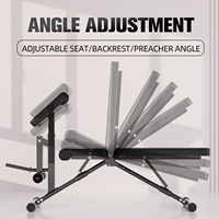 Banc d'exercice en métal réglable, équipement de salle de sport à domicile, banc de musculation pliable, banc d'entraînement de fitness, chaise inclinable
