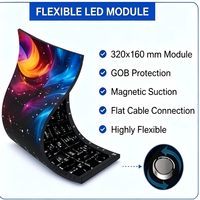 Écran LED flexible P2/P2.5 pour intérieur, comptoir ovale de DJ, écran personnalisé, écran LED souple de forme spéciale, écran d'affichage LED