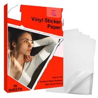 Papier autocollant pour imprimante jet d'encre, en vinyle brillant, imperméable, imprimable, format A4, pour imprimante jet d'encre