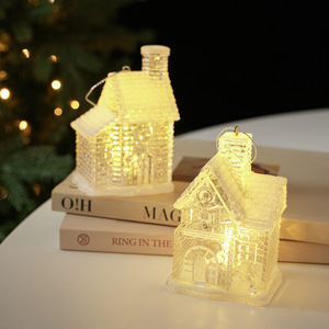 <b>Christmas</b> Decoration Transparent Plastic <b>Light</b> up Present <b>Christmas</b> House Hanging Ornament Pendant for <b>Tree</b> Home Party Decor - Product Image 2