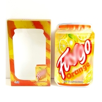 Nouvelles pochettes Mylar anti-odeur de 0,125 oz avec boîte, découpées sur mesure en forme de canettes de soda, avec fenêtre, ensemble d'emballage en boîte
