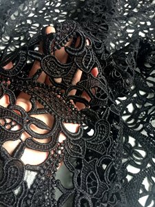 Tissu en dentelle lourde bleu clair, dentelle guipure, dentelle chimique pour robe <span class=keywords><strong>Valentino</strong></span> - Product Image 5