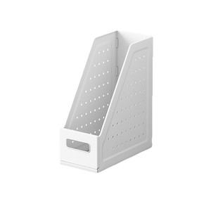 Desktop Bookshelf With Storage Snow Mountain White Foldable Office <b>Organizer</b> For Books And <b>Files</b> Rectangle Standing Type - Product Image 2