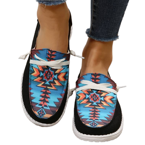 Zapatos de Lona Geométricos Lisos para Mujer, Negros, Ligeros, Antideslizantes, de Caña Baja, Casuales, Cómodos para Caminar, Otoño Verano - Product Image 4