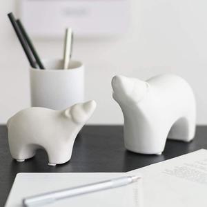 Set di Statuette di Orso Polare in <span class=keywords><strong>Ceramica</strong></span>, Sculture e Statue di Animali per Arredamento Casa, Oggetti d'Arte Fatti a Mano (Bianco, 2) - Product Image 6