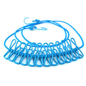 Corde à linge rétractable murale portable coupe-vent, séchoir à vêtements, ligne de suspension pour tissus 170 cm, pour extérieur, camping, voyage, intérieur - Product Image 5