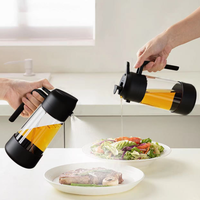 Bouteille pulvérisateur d'huile d'olive en verre de 470 ml, pulvérisateur d'huile pour la cuisine