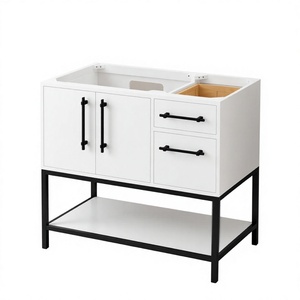 Mueble de Baño Moderno con Acabado Blanco de 36 Pulgadas, Diseño Rectangular, Incluye Soporte para Colocar en el Suelo - Product Image 1