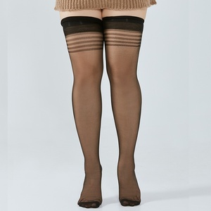 Bas cuissardes pour femmes aux cuisses épaisses, extra longs, opaques, au-dessus du genou, grande taille - Product Image 4