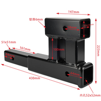 Adaptateur de rehausseur de double attelage robuste en tôle d'acier inoxydable sur mesure OEM pour connexion de remorquage de remorque tout-terrain