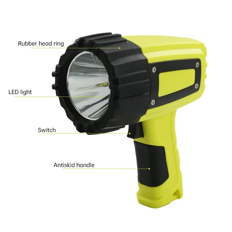 Durapowerled 600 lumen Rubber Head USB Rechargeable Waterproof Portable Handheld Searchlight Led Spotlight