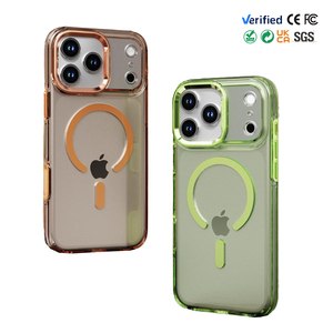 <span class=keywords><strong>Coque</strong></span> de téléphone magnétique compatible iPhone 17 Pro Max, <span class=keywords><strong>transparente</strong></span>, anti-chute, avec protection d'objectif en alliage d'aluminium - Product Image 1