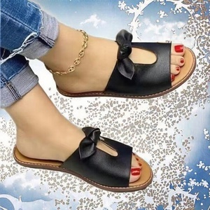 Chaussons plats d'été respirants de style coréen, couleur unie, pour femmes, décontractés et tendance, pour la maison, vente en gros, fabricants - Product Image 3