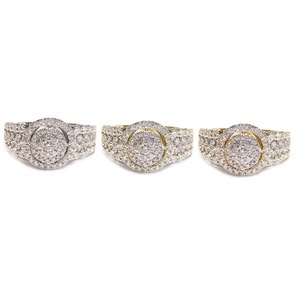 China Factory Price Dainty Lovely Fast Shipping 18k White SI Diamond Classic Wedding Fine Jewelries Cluster Rings Donna Gift - Product Image 4