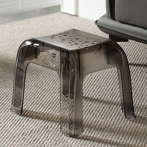 Taburete apilable de acrílico transparente Moritaka Faction, taburete bajo cuadrado de plástico para niños, banco para el hogar - Product Image 3