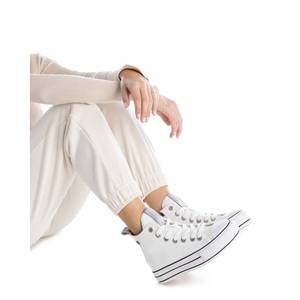 Donna Sneakers White High Top Chunky <b>Shoes</b> Size 37 - Product Image 5