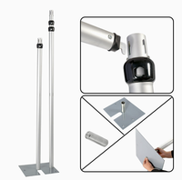 Support de toile de fond réglable carré robuste à double barre transversale pour la décoration d'événements de mariage