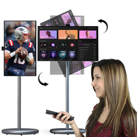 Téléviseur Intelligent Portable et Interactif Full HD de 27 Pouces avec Android 13 6+128Go pour Jeux Vidéo