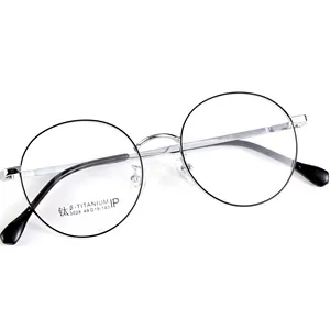 High Quality Soft Memory Metal Eyeglasses Optical Frame Vintage Round Eyeglasses Frames For Women