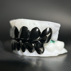 Dents <span class=keywords><strong>Grillz</strong></span> en argent sterling 925 massif sans pierre pour hommes 6Top 6 Bottom Dents Hip Hop personnalisées <span class=keywords><strong>Grillz</strong></span> - Product Image 3