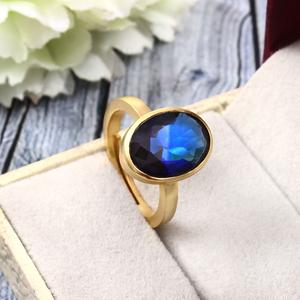 Anillo bohemio de Plata de Ley 925 para mujer, zafiro de imitación, ajuste de bisel clásico, regalo de aniversario para fiesta de boda a granel - Product Image 3