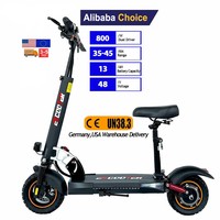 Nueva Versión de Scooter Eléctrico de 48v 800w, Scooter Eléctrico Plegable Rápido en Oferta, Scooter Eléctrico al por Mayor a Precio Accesible