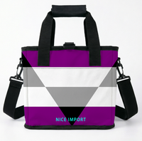 Sac isotherme pliable Achillean Rainbow de grande taille pour le travail, le camping, étanche et anti-fuite avec bandoulière