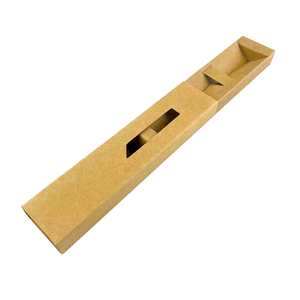 Individual brown kraft pen paper pen box for metal beautiful ball pen