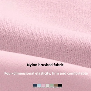 Set of 2 Brushed High-Waisted Tight Long-Sleeve Yoga Suit Set for <strong>Women</strong> with Nylon Spandex and <strong>Pull</strong>-<strong>On</strong> Closure 8886 - Product Image 4