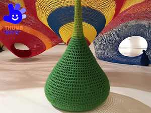 ハニカム レインボー クライミングネット 室内遊具 かぎ針編み ロープネット 屋外遊び場 室内かぎ針編み遊び場用 - Product Image 2